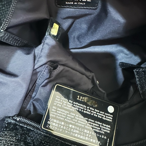 Chanel Paris Biarritz Tote PM Black Coated Canvas Leather Women's Tote Bag Black - Picture 6 of 12